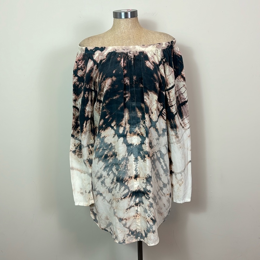 Hard Tails Dress Small Tye Dye Off the Shoulder Dress Made in USA